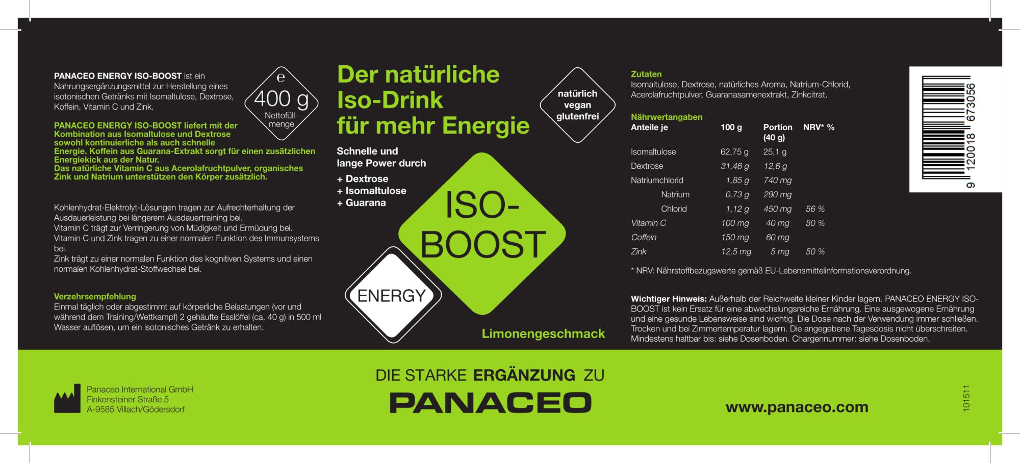 Panaceo_Energy_ISO-Boost_kaufen_Etikett