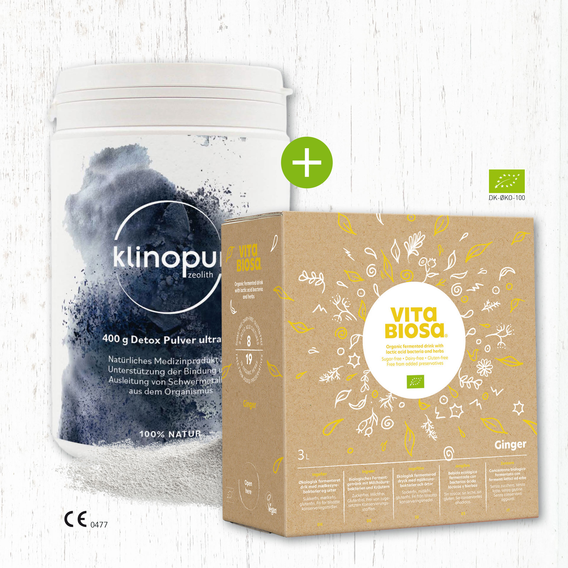 Kombi Angebot Vita Biosa Ingwer 3 L Klinopur 450g Zeolith kaufen