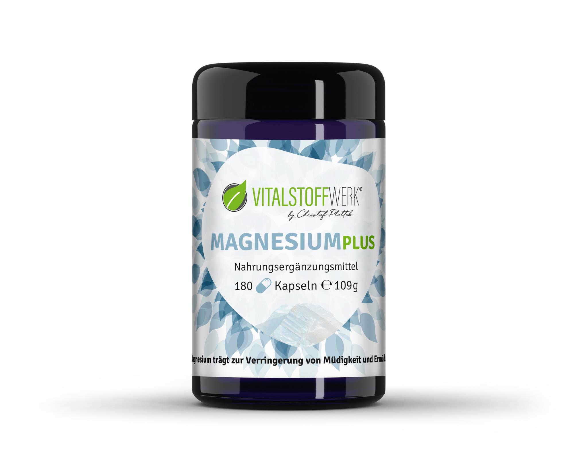 Vitalstoffwerk Magnesium Plus, 180 Kapseln